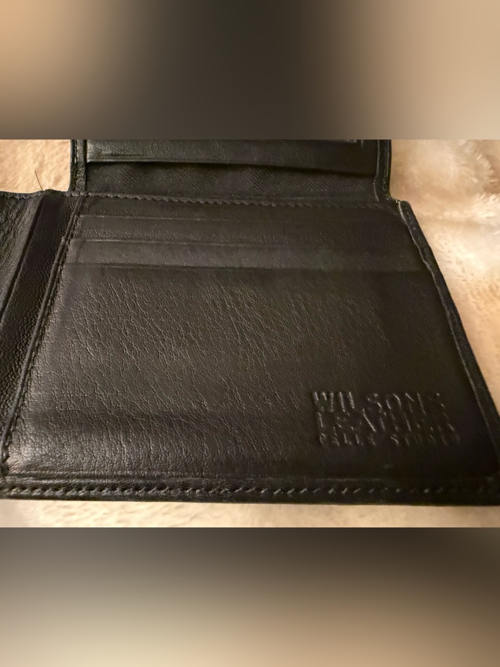 Wilsons Leather Black Leather Bi-Fold Card Holder